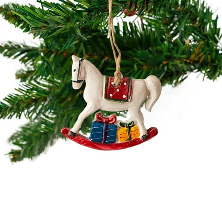 

Rovga Christmas Resin Small Pendant Christmas Tree Pendant Ornaments Christmas Scene Layout Retro Handmade Painting Pendant Christmas Decorations