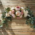 thumbnail image 4 of Ludlz Artificial Flower Wreath Door Threshold Garland Home Wedding Party Wall Decor for Festival Celebration Front Door Wall Window Party Decoration, 4 of 6