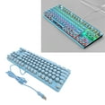 thumbnail image 3 of 87 Key RGB Backlit Round Hat USB Blue Switch Mechanical Gaming Keyboard with a Areathing Mode and Water Resist Design, for Business, and Home Use Alike, 3 of 7