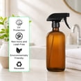 thumbnail image 4 of Behome 2-Pack Amber Glass Spray Bottles, 16.9 oz Refillable Spray Bottles with Adjustable Nozzles for Essential Oils, Plants, Cleaning Solutions, Hair Care, 4 of 6