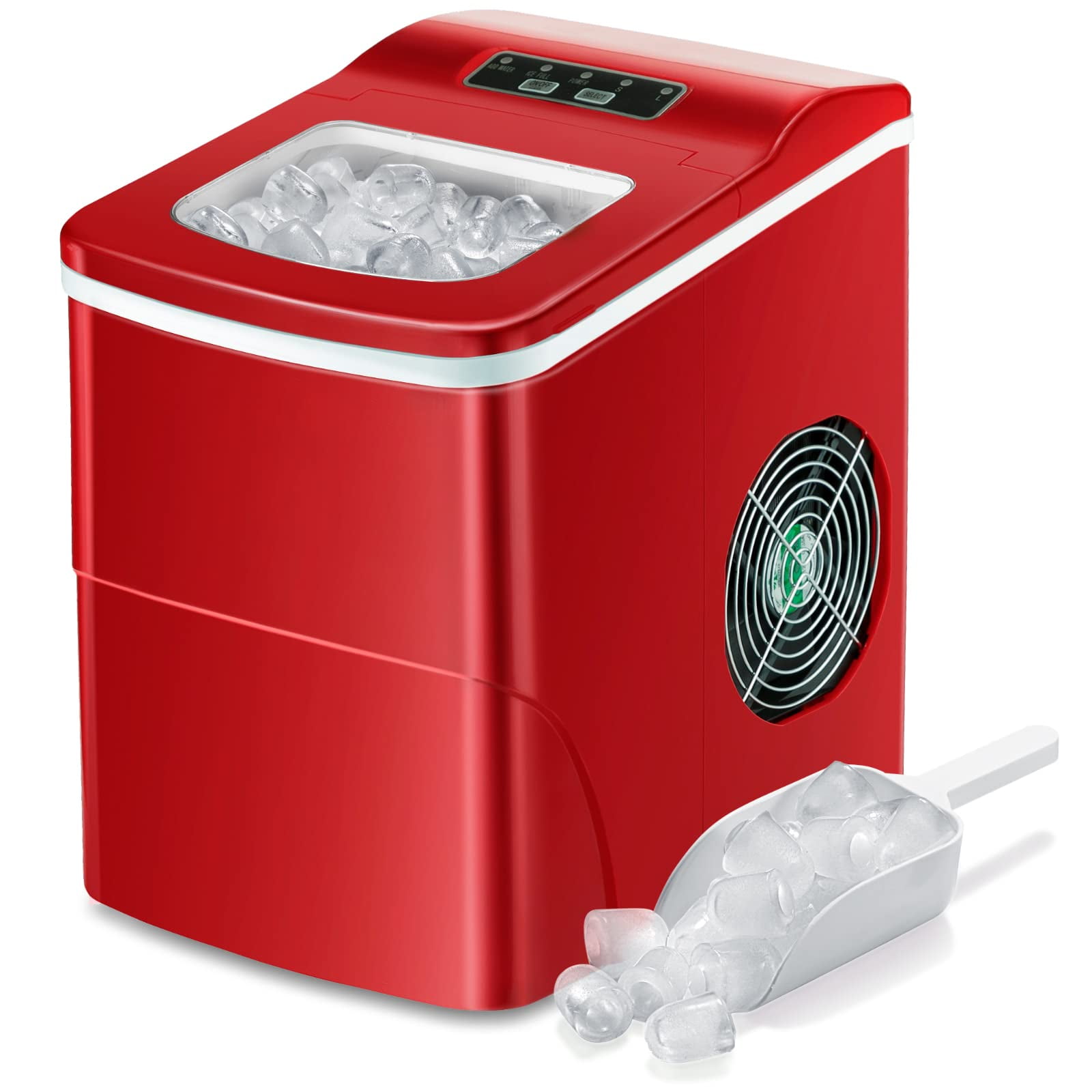 JOY PEBBLE Countertop Ice Maker 26lbs, 2 Sizes of BulletShaped with