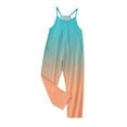 thumbnail image 3 of Gamivast Girls 12-14 Romper Casual Sleeveless Loose Spaghetti Strap Jumpsuits Summer Clothes Rompers with Pockets Fashion Gradient Color Jumpsuits Blue 10-12 Camiseta De Para Niños Clearance, 3 of 6