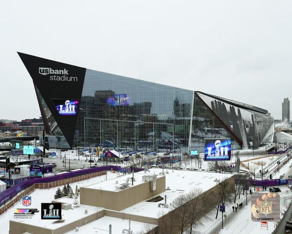 Us Bank Stadium Super Bowl Lii Photo Print Walmart Com