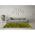thumbnail image 3 of Ahgly Company Machine Washable Indoor Rectangle Abstract Yellow Modern Area Rugs, 5' x 7', 3 of 4