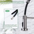 thumbnail image 4 of Grifo de cocina WEWE Commercial de acero inoxidable de níquel cepillado, 4 of 6