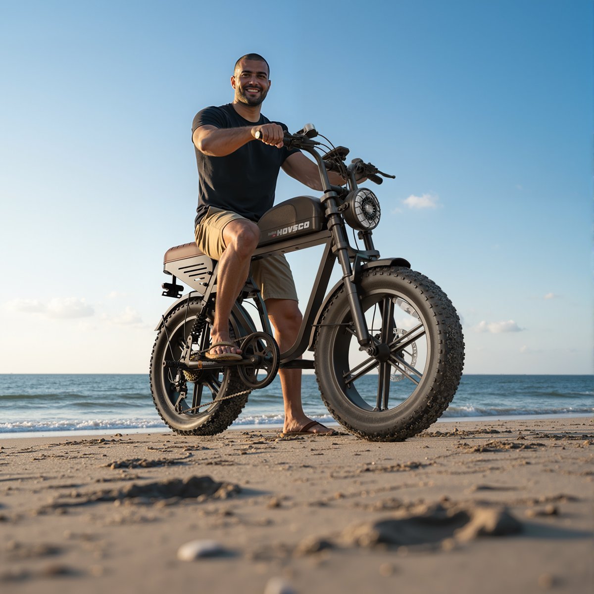 HOVSCO HovGtrs Peak 1500W Electric Bike, Moped-style Electric Bicycle for Adults, 20"x4" Fat Tire Motorcycle, E Mountain Bike, 48V/15AH UL2849