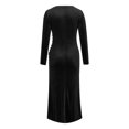 thumbnail image 3 of SELONE Cocktail Dresses for Women Evening Party Long Sleeve Homecoming Dresses Formal Gowns Elegant Dresses Maxi Formal Dress Rehearsal Dinner Dress Bodycon Formal Evening Dresses Prom Dresses Black L, 3 of 5