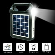 15W Solar Generator,DFITO 2400mAh Portable Power Station with LED Light, Backup Electric System for Home Outdoors Camping Travel Emergency