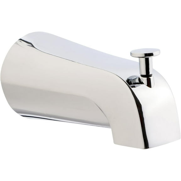 SUPPLYGIANT™ Tub Spout 1/2" FIP Nose Thread Slip On Bathtub Faucet with Diverter Chrome Plated Finish
