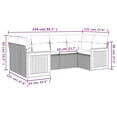 thumbnail image 6 of vidaXL Garden Sofa Set Beige PE Rattan Large Modular Garden Sofa Set, 6 of 10