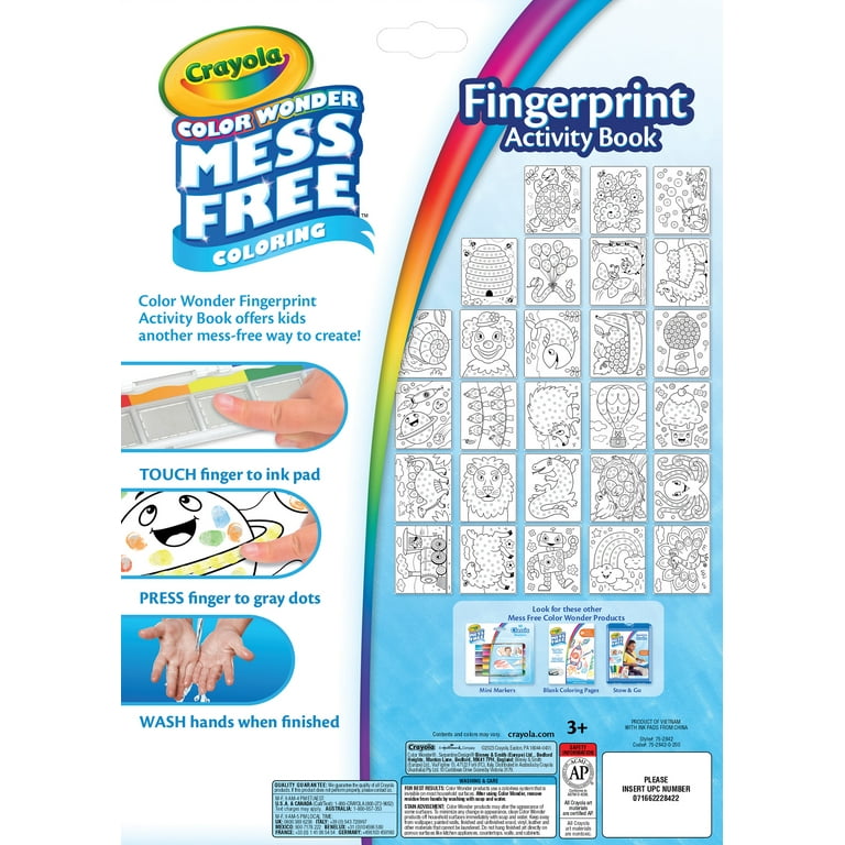Crayola Mess Free Color Wonder Finger Paint Coloring Book - Office Depot