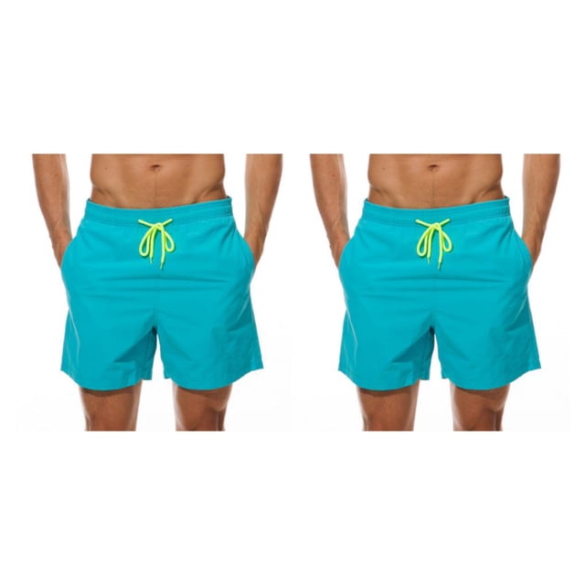 Sonducket Pantalones cortos de playa de verano para hombre, de secado rápido, para correr, Fitness, deportes informales, pantalones de Cielo azul METRO 2piezas