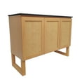 thumbnail image 4 of Arles 48 in. Natural Oak, Double Basin Bathroom Vanity With Black, 3-Hole Ceramic Sink Top, 4 of 8