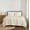 Natural, variant on Brooklyn Loom Diamond Stiched Prewashed 100% Cotton White 2-Piece Twin Quilt Set, Solid Casual themed, Adult Bedding, OEKO-TEX Certified