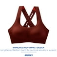 thumbnail image 6 of Brooks Women's Crossback 2.0 Sports Bra for Running, Workouts & Sports - Run Raisin/Copper - 36 D/E, 6 of 6