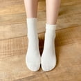 thumbnail image 2 of YooGuoGuo Women's Crew Socks,Casual Cute Ankle Socks Breathable Cotton Knit Retro Caramel Frilly Socks for Women 6 Pack, 2 of 7
