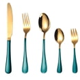 thumbnail image 1 of TIMIFIS A Tableware Cutlery Set 5-Piece Stainless Steel Cutlery Set Knife Spoon and Fork Set Cutlery Set Mirror Polished Smooth Edges Hand Wash Recommended Kitchen Gadgets, 1 of 5