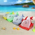 thumbnail image 4 of Cartoon Shark Shape Kids Beach Bag Breathable Mesh Design Toys Shell Collecting Storage Bag Children Sand Tools Organizer, 4 of 7