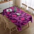 thumbnail image 2 of Pink and Black Of Leopard Print Rectangle Tablecloth 60"x84",Waterproof Polyester Rectangle Table Cloth, Wipeable Spillproof Polyester Tablecloth for Dining, Camping, Indoor and Outdoor, 2 of 5