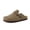 Brown nubuck, variant on Cushionaire Hana Kids Clogs Slip On Potato Shoes or Boys and Girls with Adjustable Buckle & Cork Footbed & Arch Support