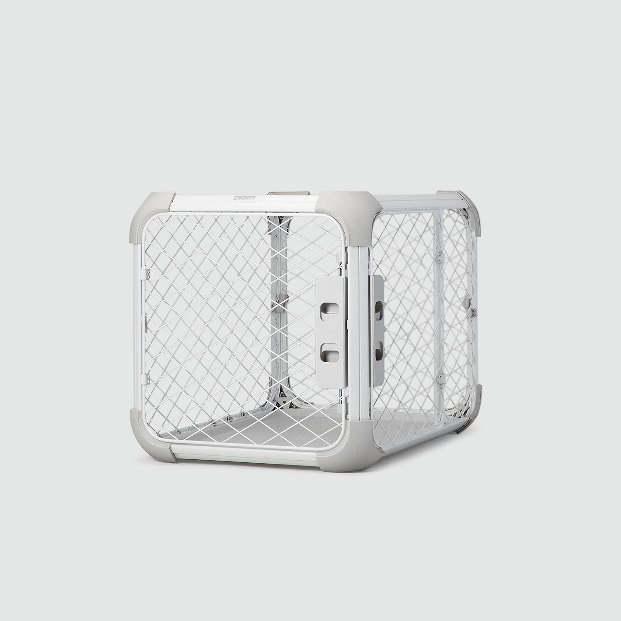 DIGGS Evolv Dog Crate, Safe, Durable Kennel with Removable Ceiling Panel and Modular, Ash, 29.1"