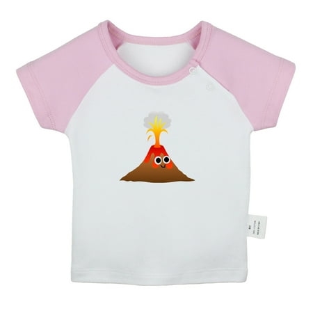 

Nature Volcano Pattern T shirt For Baby Newborn Babies T-shirts Infant Tops 0-24M Kids Graphic Tees Clothing (Short Pink Raglan T-shirt 6-12 Months)