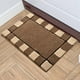 thumbnail image 5 of Tapete antideslizante para puerta (1 unidad), alfombra de terciopelo para sala de estar, alfombra gruesa de microfibra con base antideslizante para entrada (marrón), 5 of 9