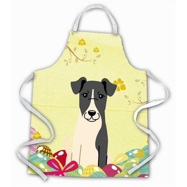 Carolines Treasures BB6098APRON Easter Eggs Smooth Fox Terrier Apron