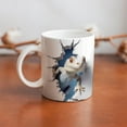 thumbnail image 6 of 3D Lizard Hole In A Wall Coffee Mug - Funny Birthday Gift Idea For Mom Dad Husband Wife - 11 Oz 3D Coffee Mug Tea Cup White, 6 of 7