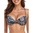 thumbnail image 1 of RELLECIGA Women's Push Up Bikini Top Twist Front Underwire Bathing Suit, 1 of 6