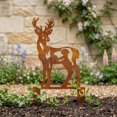 thumbnail image 5 of CoreLiving Garden Stake Yard Art Outdoor and Garden Statue Unique Rustic Cat Decor Weather Resistant Lawn Ornament Durable Brown Metal Sculpture, 5 of 9