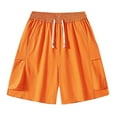 thumbnail image 4 of Youmylove Mens Hiking Work Short Solid Color Quick Drying Elastic Sports Men Casual Loose Comfortable Trendy Sports Workwear Shorts Comfy Work Shorts, 4 of 6