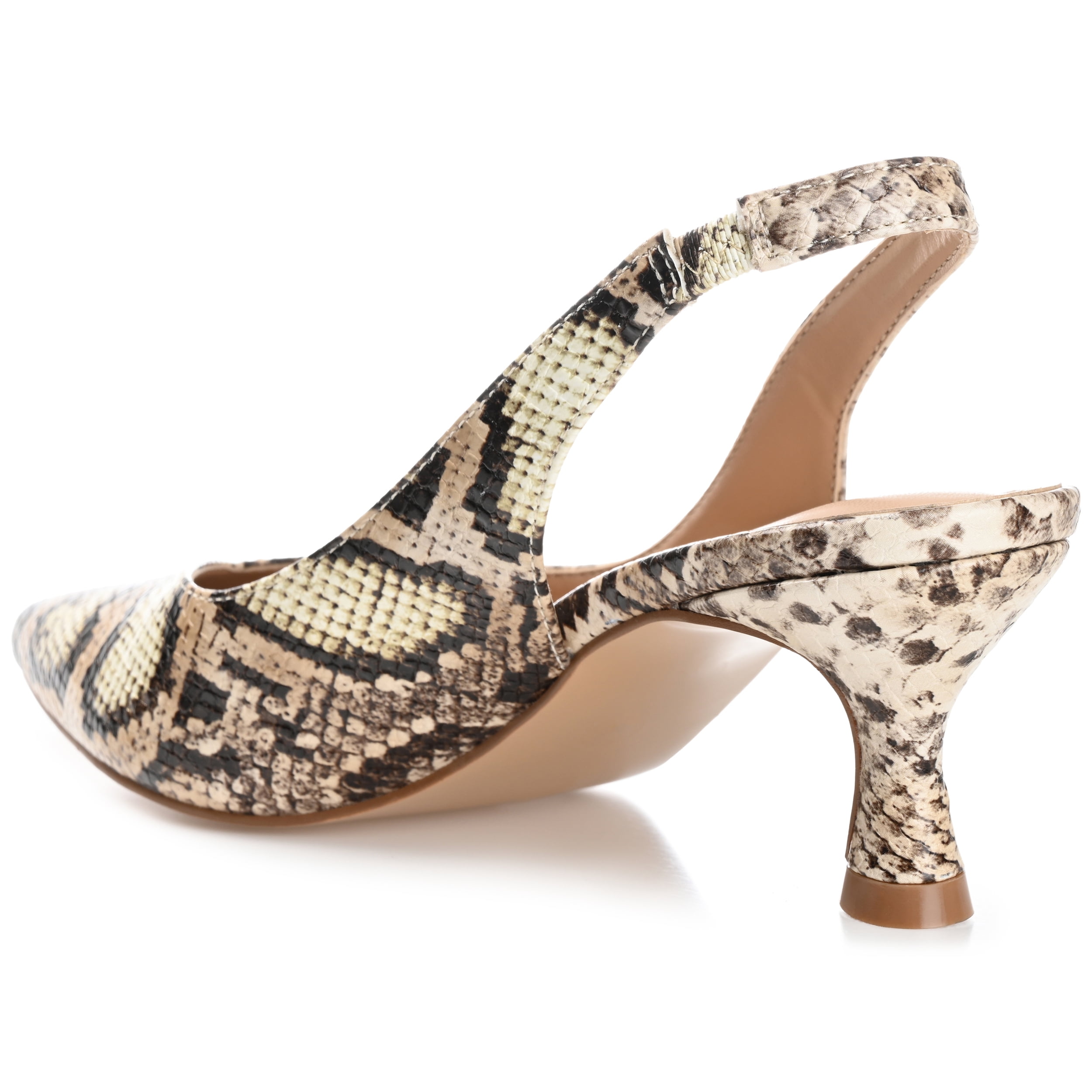 Journee Womens Mikoa Kitten Heel Sling Back Pointed Toe Pumps, Widths Available