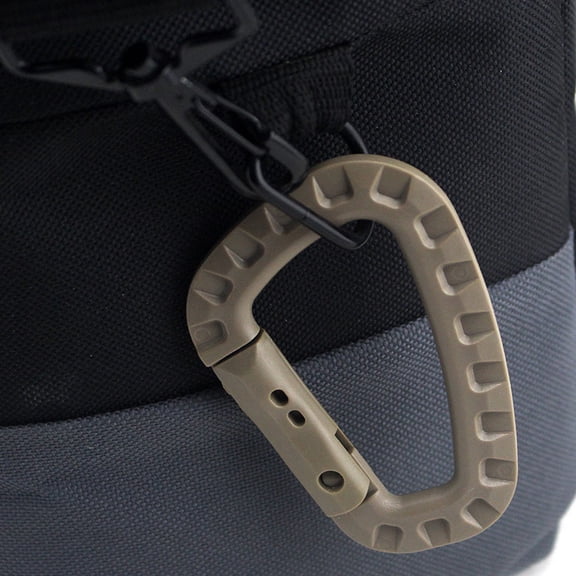 UPOUART 20Pcs D Shaped Buckles Chocolate Portable Hooks with Safety Locks for Outdoor Use