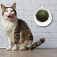 thumbnail image 4 of Mightlink Cat Licking Toy 360 Degree Rotatable Dust Cover Natural Materials Vomiting Hairball Increase Appetite Teeth Grinding Catnip Wall Ball Cat Toy for Floor, 4 of 6