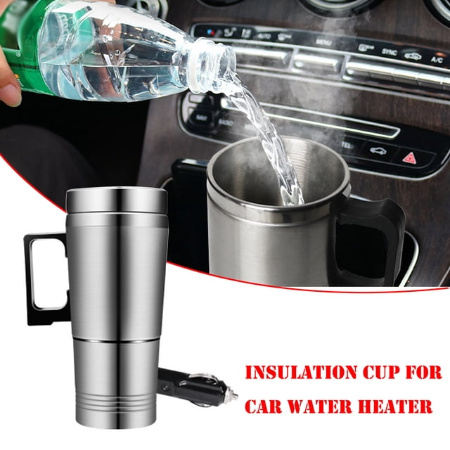 Vaidha Tasse de Voyage en Acier Inoxydable Chauffante pour Voiture Auto, Flasque Bouilloire 12V/24V