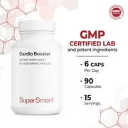 SuperSmart Cardio Booster (Advanced Formula) - with Taurine, CoQ10, Potassium, Phytosterols - Optimized Supplement | Non-GMO & Gluten Free - 90 Vegetarian Capsules