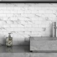 thumbnail image 3 of Ladrillo Adhesivo Para Pared Mate, Mosaico Autoadhesivo Para Cocina Azulejos Mármol Pegatinas Azulejos Para Pared Baño Ducha (Blanco), 3 of 3