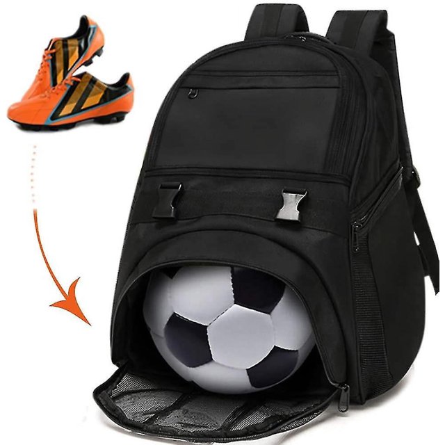 Bolsas de fútbol juvenil Sincero Mochilas deportivas para fútbol baloncesto Negro