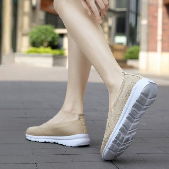 STRANDCHIC Lightweight Women Walking Sneakers Khaki 1 Pair