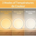 thumbnail image 3 of Lámpara de noche Lámpara de mesa táctil regulable LED, 3 colores, 10 brillos, diseño circular moderno, material metálico, lámpara de lectura de escritorio para dormitorio, 3 of 5