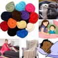 thumbnail image 5 of Gorgeous Home Linen 1pc Versatil Small Throw Solid Super Soft Blanket 50"W X 60"L navy Blue, 5 of 5