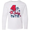 thumbnail image 3 of Inktastic 4th of July Cutie with Stars Long Sleeve Youth T-Shirt, 3 of 5