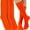 Orange, variant on Pack of 3 Unisex Colorful One Size Fits Most Dress Crew Socks - Orange