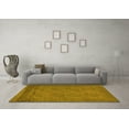 thumbnail image 3 of Ahgly Company Machine Washable Indoor Round Persian Yellow Traditional Area Rugs, 8' Round, 3 of 4
