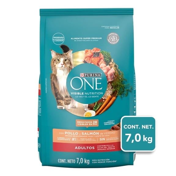 Croquetas para Gato Purina One Adulto Salmón 7kg