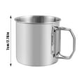 thumbnail image 4 of Durable Stainless Steel Camping Cup with Foldable Handle – Outdoor Drinkware for Backpacking and Hiking Adventures – Compact 250ml Portable Travel Mug, 4 of 9