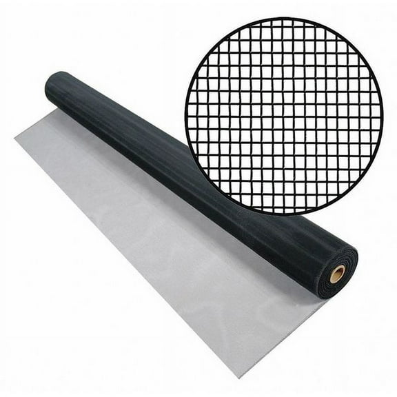 1Pack Phifer 3001228 Door and Window Screen, Aluminum, 36 in W, 100 ft L, 0.01 in Wire Dia, Black
