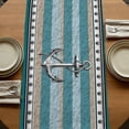thumbnail image 5 of Table Runners 72 Inches Long Dress Scarves, Blue Beige Anchor Farmhouse Kitchen/Dining Table Runner, Coffee Tablerunners, Nautical Summer Beach Coastal Ocean 18x72 Inch, 5 of 9