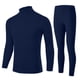 thumbnail image 1 of Conjuntos de ropa interior térmica para hombre, cuello medio liso, mangas largas, pantalones con cintura elástica, conjunto de ropa interior cálida de alta elasticidad, traje de poliéster para hombre, 1 of 8